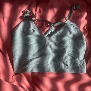 Chic Gray Strappy Bralette